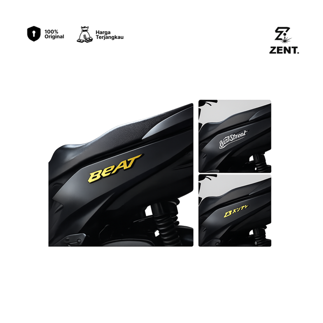 Costom 1 Set Emblem Logo Beat Timbul Mirror Anti Karat