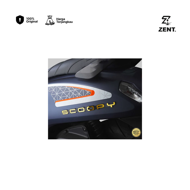 Costom 1 Set Emblem SCOOPY Logo Scoopy Tulisan Scoopy Timbul 3D Stiker timbul 